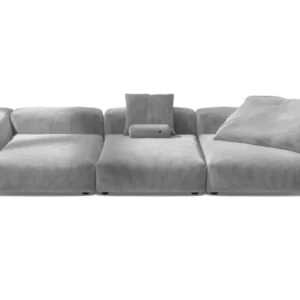 vetsak | Sofa Set 05 - Cord Velour - Light Grey | Modular Sofa | 5 Seater | Big Sofa | Corner Sofa